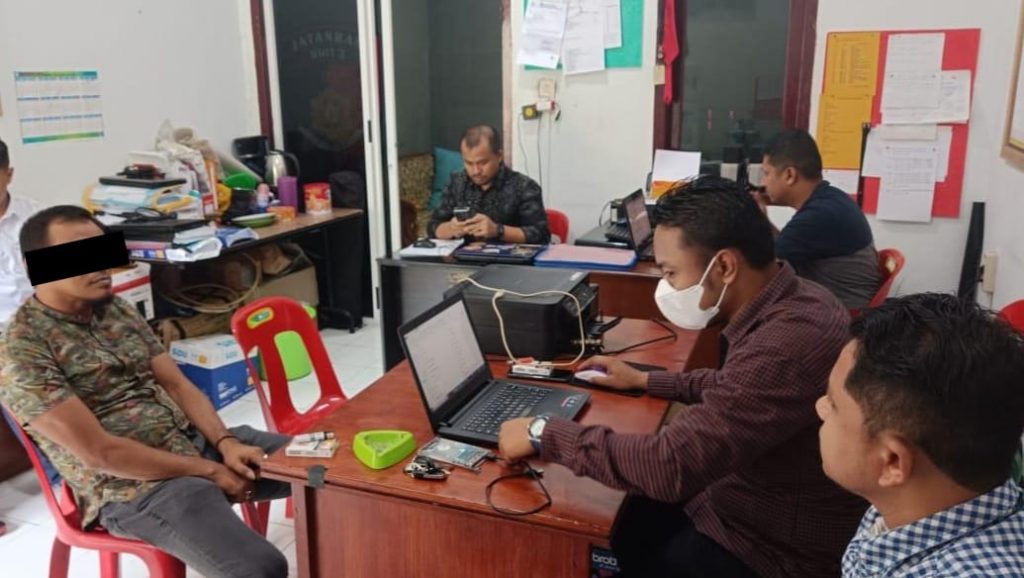 tersangka kasus penembakan di Indrapuri diperiksa di Polda Aceh. Foto: Dok Polda Aceh