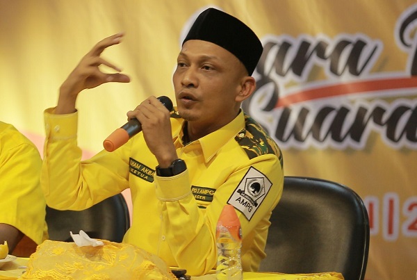 ilham-akbar Ketua DPD AMPG Aceh Ilham Akbar menyerukan anggota KNPI yang berasal dari unsur Golkar mundur dari lembaga itu. Tindakan Ketua DPP KNPI Haris Pratama Tidak dapat ditolerir. Foto: ist.