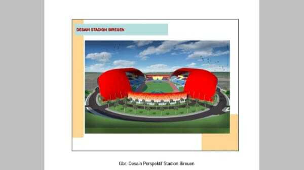 stadion-paya-kareung Desain Stadion Bireuen (Satdion Paya Kareung) yang dijanjikan akan dibangun di Bireun. Foto: ist.