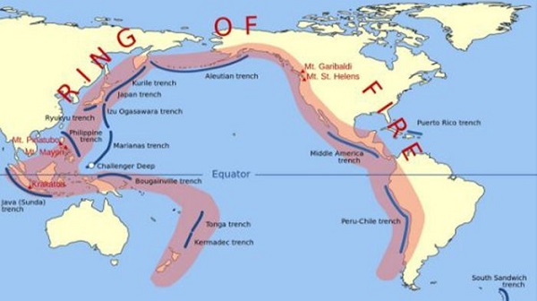 ring of fire Peta ring of fire. Sumber: Twitter UNISDR.