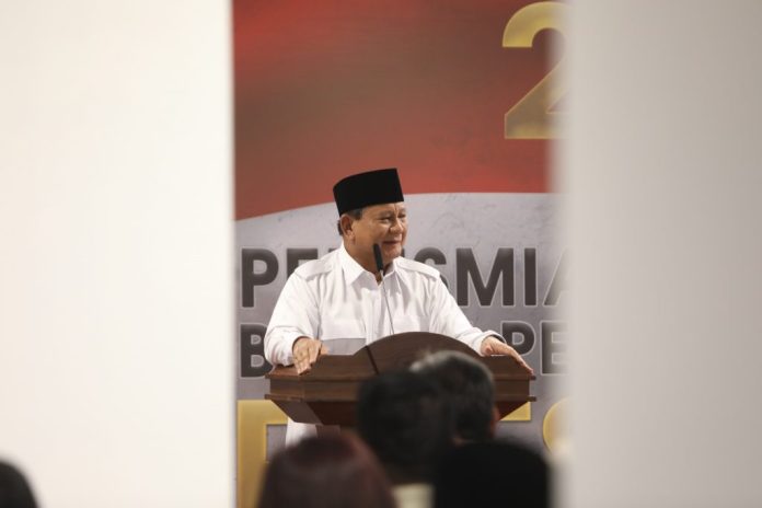 Prabowo Subianto mengatakan ralyat membutuhkan alternatif dalam pemilu 2024. Foto: Humas Gerindra.