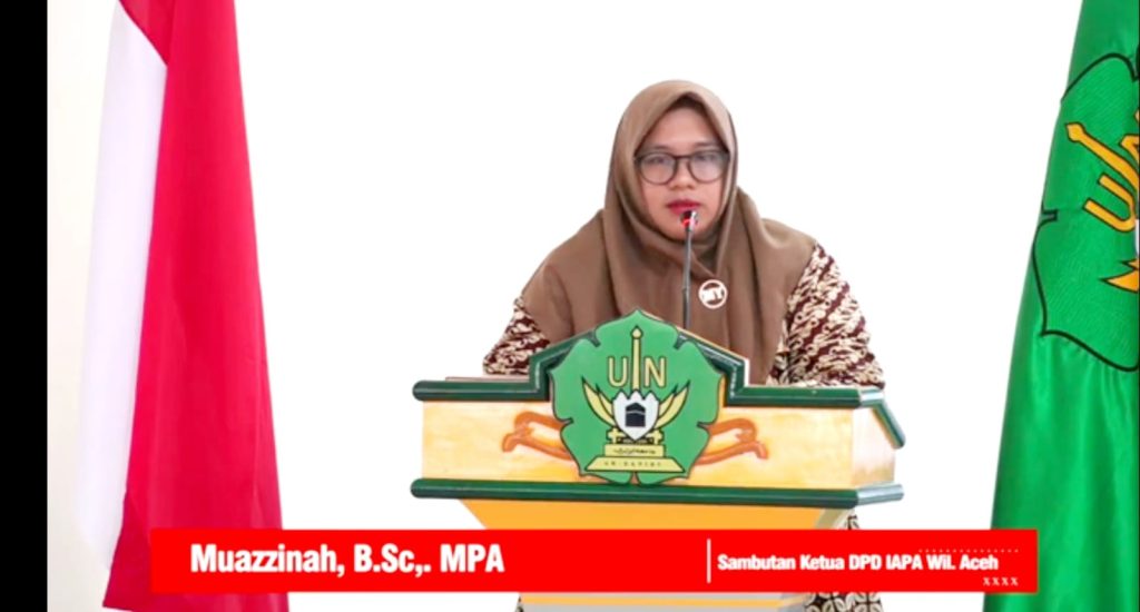 Kaprodi IAN FISIP UIN Ar-Raniry Muazzinah, MPA dikukuhkan sebagai Ketua IAPA Aceh periode 2023-2026. Foto: HO for Komparatif.ID.