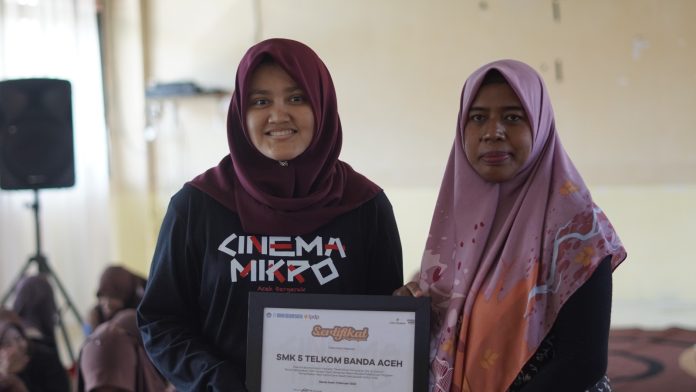 Film Animasi Sultan Iskandar Muda diputar di SMK Negeri 5 Telkom Banda Aceh.
