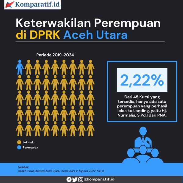 Kondisi politik di Aceh Utara belum memungkinkan perempuan dapat berkiprah lebih besar.