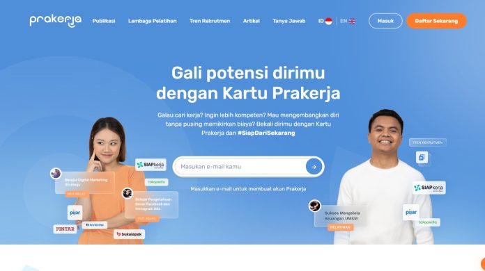 Pendaftaran Prakerja gelombang 62 telah dibuka. Foto: Prakerja.go.id