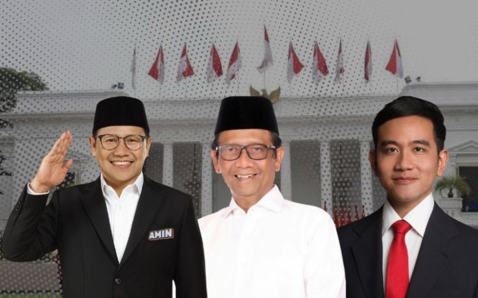 Jadwal & Link Live Streaming Debat Cawapres Ke-4 Calon Wakil Presiden; (dari kiri) Muhaimin Iskandar, Mahfud MD, Gibran Rakabuming Raka. Foto: KPU/Ilustrasi: Komparatif.ID.