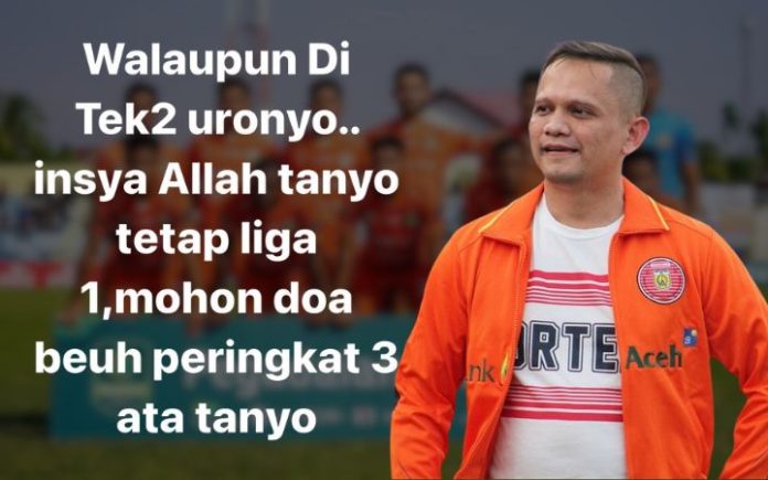 Persiraja Dihantam Biak 4-0, Dek Gam Meradang Presiden Persiraja Banda Aceh Nazaruddin Dek Gam. Foto: instagram.com/nazaruddin_dekgam/