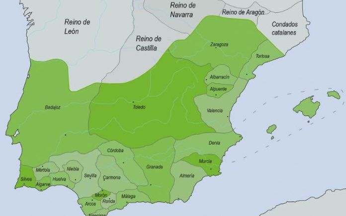 Peta Toledo Tepat Hari Ini, Alfonso VI Kalahkan Penguasa Muslim Andalus di Toledo Peta wilayah kekuasaan Taifa (amir-amir) sebelum Taifa Toledo ditaklukan oleh Alfonso VI dari Kastilia. Ilustrasi: Falconaumanni.