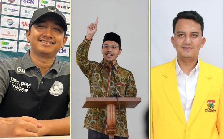 Ki-ka: Ridha Mafdhul “Gidoong” (PAN), Farid Nyak Umar (PKS), dan Haeqal Asri (Golkar). Foto: Persiraja, dok PKS, dok Golkar.