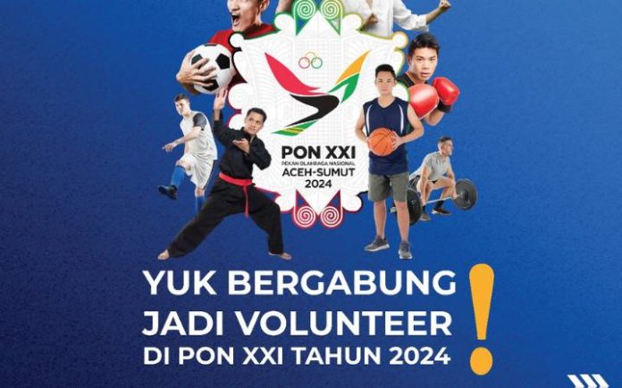 PB PON Aceh Buka Pendaftaran Relawan PB PON buka pendaftaran relawan (volunteer). Foto: Disdik Aceh.