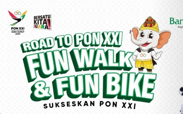 PB PON Aceh Gelar Fun Walk Berhadiah Sepmor, Ini Tanggalnya! PB PON Aceh Gelar Fun Walk Berhadiah Sepmor, Ini Tanggalnya! Poster Fun Walk dan Fun Bike PB PON Aceh. Foto: PB PON.