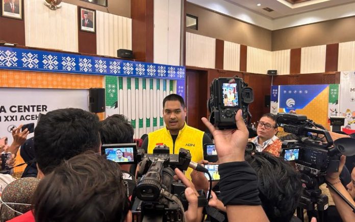 Menpora Dito (3) PON 2024 Dibuka Malam Ini, Menpora Pastikan Persiapan Sesuai Target Dito: PON XXI Aceh-Sumut Siap Digelar Menpora Ario Bimo Nandito Ariotedjo atau lebih dikenal Dito Ariotedjo. Foto: Komparatif.ID/Fuad Saputra.