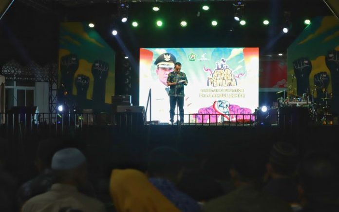Pemkab Pidie Gelar Peringatan Hari Sumpah Pemuda 2024 Pj Bupati Pidie Samsul Azhar pada pembukaan Gebyar Pemuda dalam rangkaian peringatan Sumpah Pemuda 2024 di Pidie Convention Center (PCC) pada Sabtu (26/10/2024).