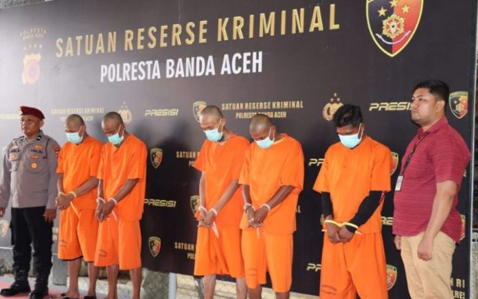 Polisi Amankan 5 Tersangka Penjudi di Banda Aceh