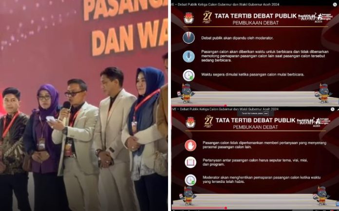 Ketua KIP Aceh (1) Debat Ricuh Karena Salah Sangka Terhadap Microphone di Kerah Baju Bustami