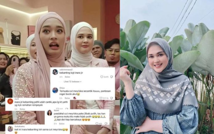 Inara Rusli dan Cut Meyriska Ternyata, Kilau Cut Meyriska Redupkan Kecantikan Inara Cut Meyriska dan Inara Rusli. Foto: Komparatif.ID.