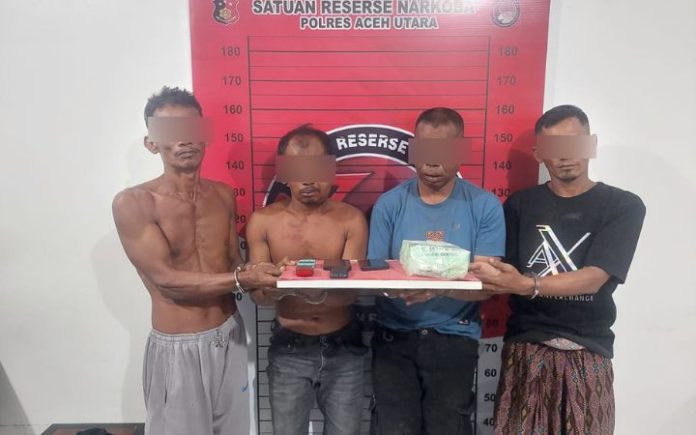 Pengedar sabu di Aceh Utara Polisi Ringkus 4 Pengedar 1 Kg Sabu di Aceh Utara