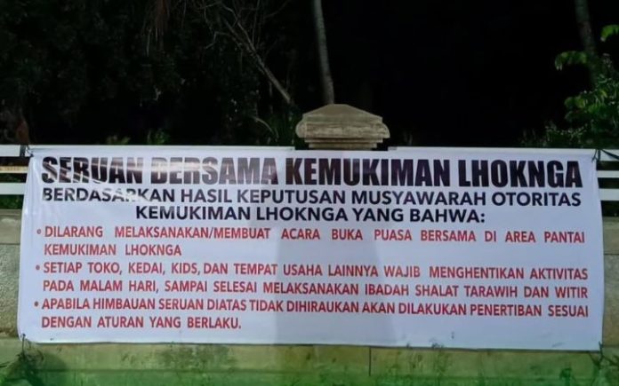 Selama Ramadan, Café di Pantai Lhoknga Dilarang Gelar Buka Puasa Foto: IG Acehbesarnow.