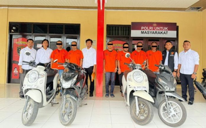 Polisi Bekuk 6 Pelaku Curanmor di Pidie, Penadah Ikut Terjaring