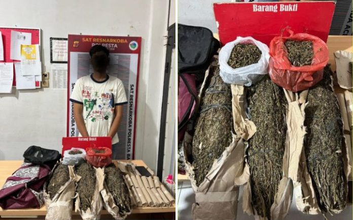 Tertangkap di Pinggir Jalan, Pria Aceh Besar Kedapatan Simpan 3,7 Kg Ganja