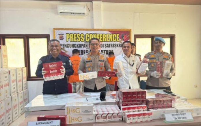 Rokok Ilegal Aceh Utara 3 Tersangka dan Ratusan Dus Rokok Ilegal Diamankan Polres Aceh Utara