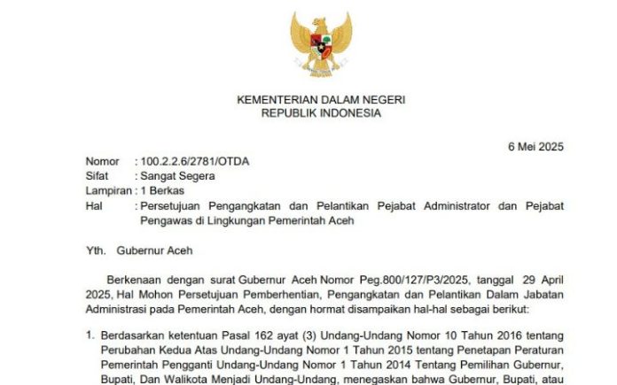 mutasi dan promosi Ini Daftar Lengkap Mutasi & Promosi 79 Pejabat Pemerintah Aceh
