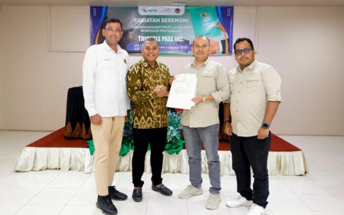 BPMA (4) BPMA Terima 12 Sertifikat Tanah WK Pase di Aceh Timur