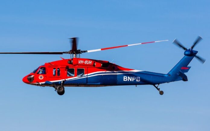 Black Hawk BNBP Helikopter Black Hawk BNPB Dikerahkan Padamkan Karhutla di Aceh Selatan