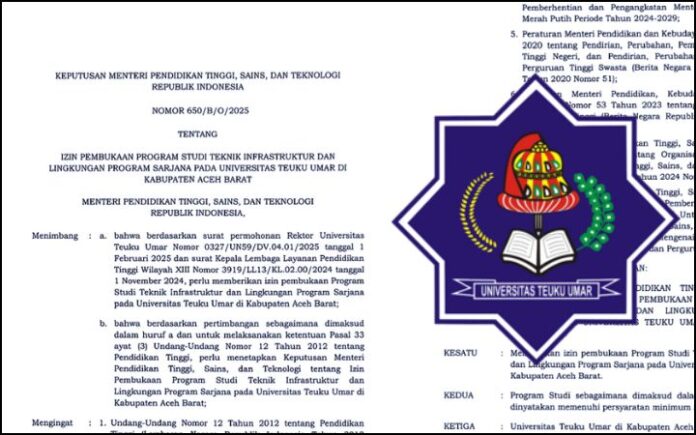 Universitas Teuku Umar UTU Buka Prodi Teknik Infrastruktur dan Lingkungan Pertama di Sumatera