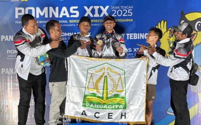 Mahasiswa UBBG Bawa Pulang 2 Medali Cabor Panjat Tebing POMNAS XIX