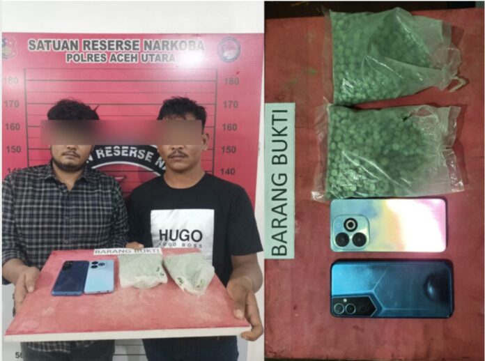 Polisi Menyamar Bongkar Aksi 2 Pemuda Jual 1.350 Butir Ekstasi di Aceh Utara