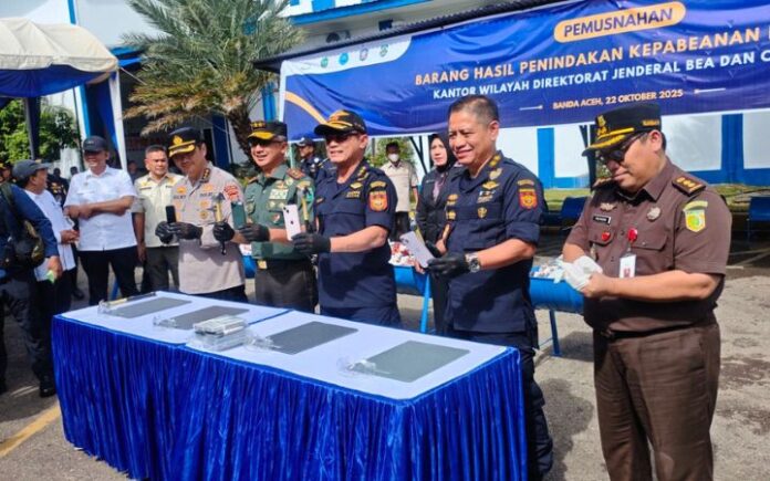 Bea Cukai Aceh Ungkap 665 Kasus Pelanggaran, Barang Ilegal Capai Rp25,6 Miliar