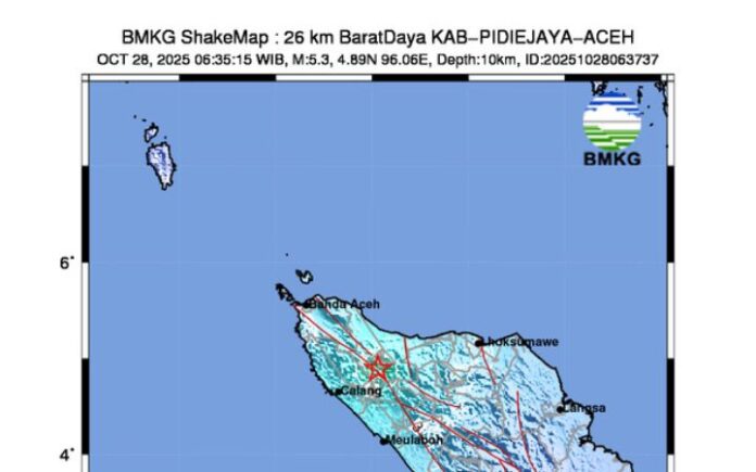 Gempa Aceh Breaking News: Gempa Magnitudo 5,3 Guncang Aceh