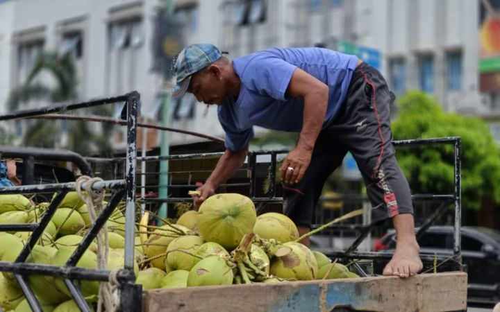 Dari Kelapa Muda Tahjud Mengumpulkan Lembaran Rupiah untuk Keluarga
