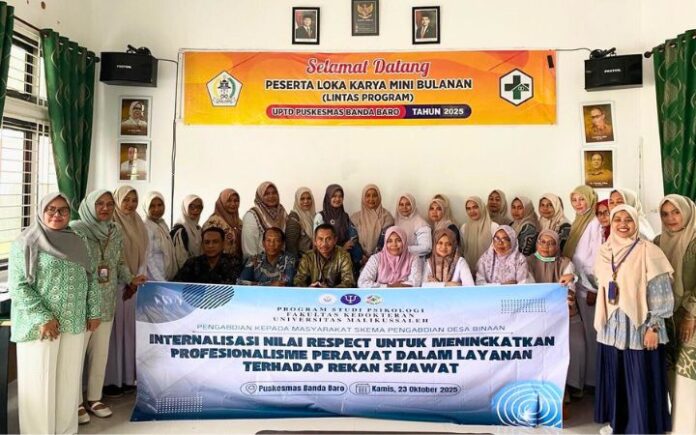 Psikologi Unimal Dosen Psikologi Unimal Bimbing Tenaga Kesehatan Bangun Profesionalisme Melalui Respect
