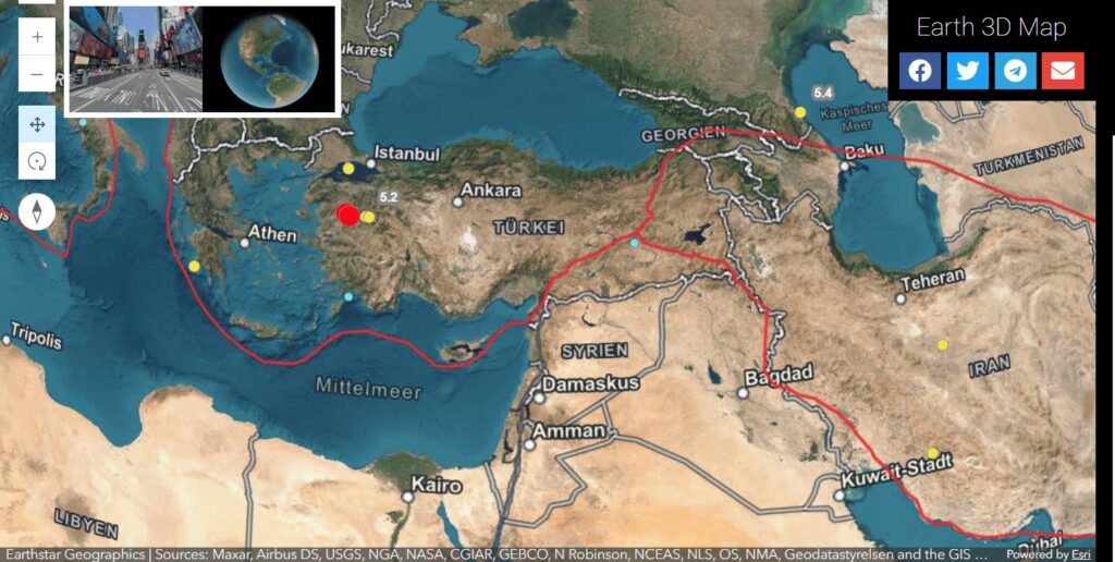 gempa berkekuatan 6,1 SR landa turki