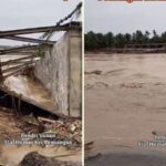 Jembatan Pante Lhong di Peusangan Terjungkal ke Sungai Jembatan Pante Lhong di Peusangan Terjungkal ke Sungai
