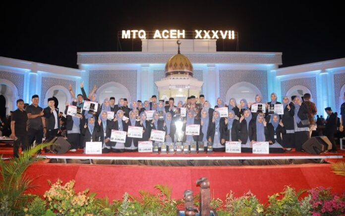 MTQ Aceh Besar Aceh Besar Juara Umum MTQ Aceh ke-37, Syech Muharram Sampaikan Hal Ini