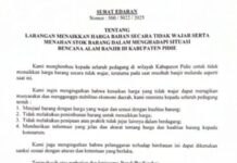 Bupati Pidie Larang Pedagang Naikkan Harga Kebutuhan Pokok Bupati Pidie Larang Pedagang Naikkan Harga Kebutuhan Pokok