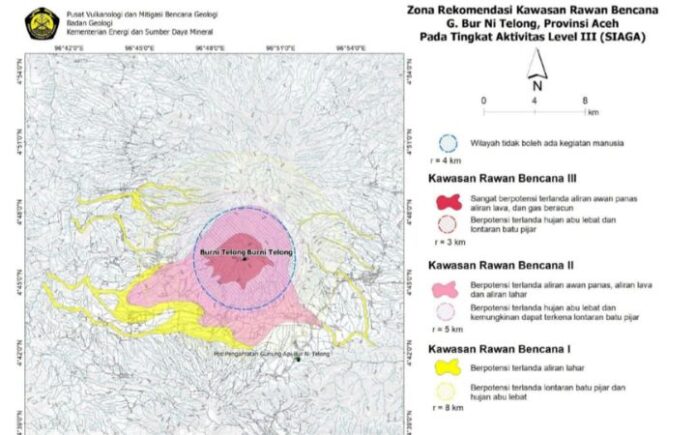 Status Bur Ni Telong Naik ke Siaga, Warga 2 Desa di Bener Meriah Diimbau Mengungsi