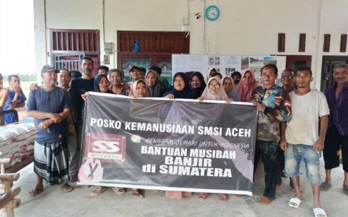 SMSI Aceh dan SS Yogyakarta Kirim Beras untuk Korban Banjir di Bireuen