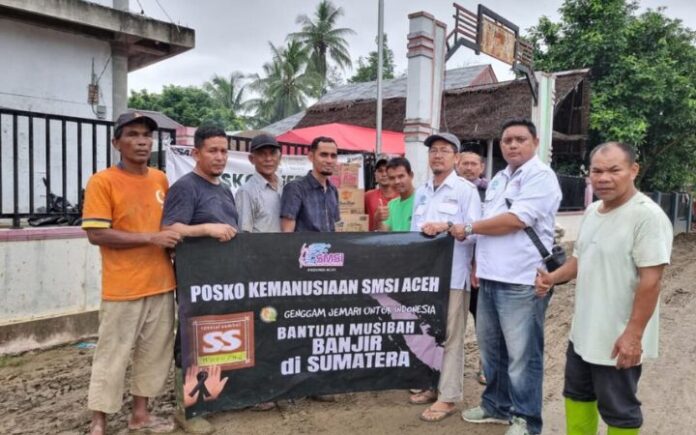 SMSI Aceh Salurkan Bantuan Untuk Korban Banjir di Pidie Jaya