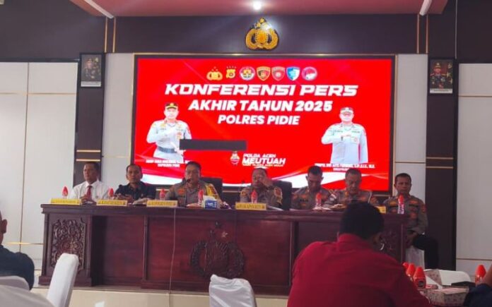 Sepanjang 2025 Polres Pidie Tuntaskan 93 Persen Perkara