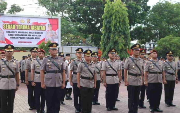 Kapolresta Banda Aceh Pimpin Sertijab, Ini Daftar Jabatan yang Berganti