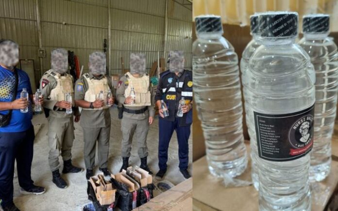 Bea Cukai Sita 3 Koli Arak Bali dari Gudang JNT Cargo Aceh Besar