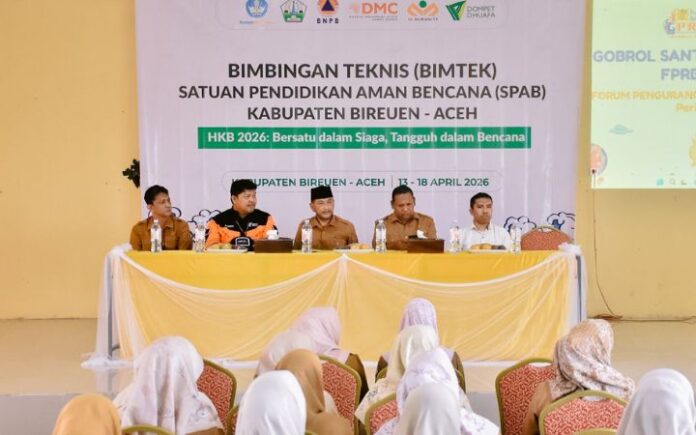 Bireuen Pelopori Sekolah Aman Bencana Pertama di Sumatra