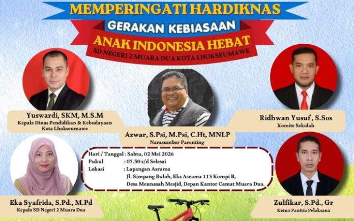 Hardiknas 2026, SDN 2 Muara Dua Siapkan Senam Massal dan Seminar Parenting