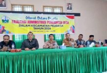 Camat Peudada Kumpulkan 52 Sekdes Benahi Administrasi Gampong Camat Peudada Kumpulkan 52 Sekdes Benahi Administrasi Gampong