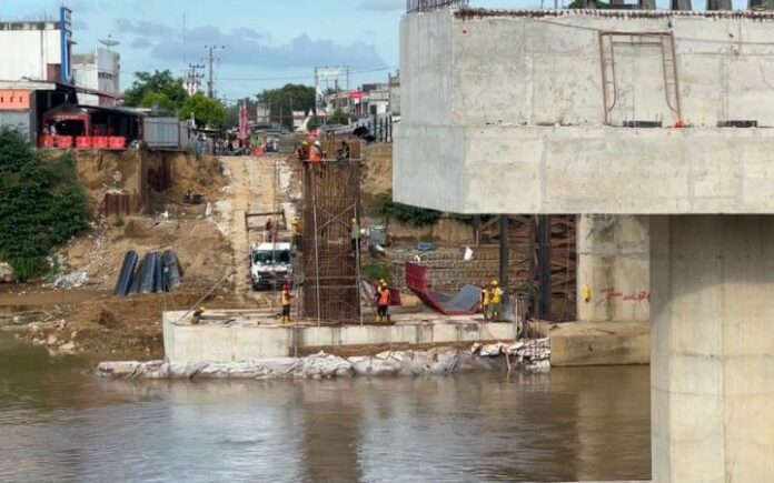 Krueng Tingkeum Progres Pembangunan Jembatan Permanen Kutablang Capai 51 Persen