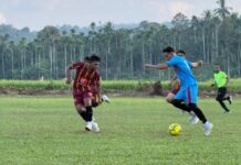 Saputra FC Menang Tipis Atas Sido Mulyo FC di HUT Rampak FC IV Saputra FC Menang Tipis di Laga Pembuka HUT Rampak FC IV